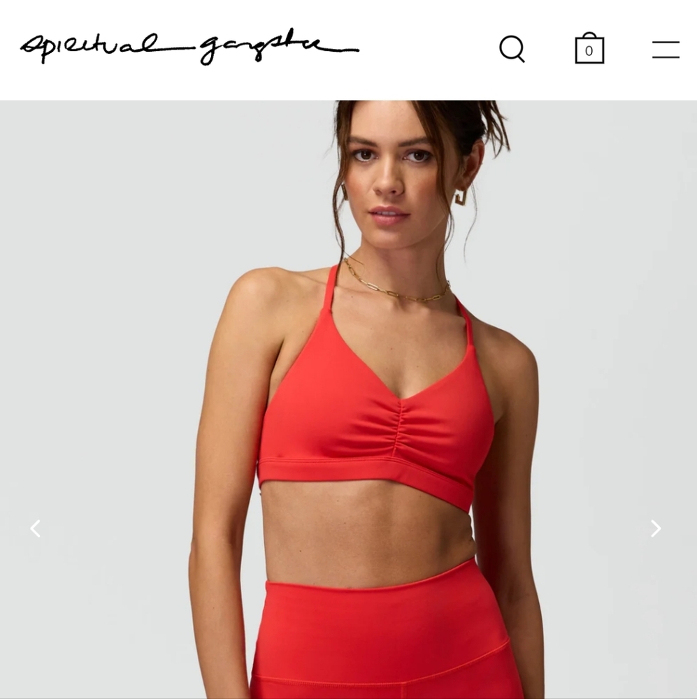 STUDIO T- BACK BRA- LARGE- RUBY RED- SPIRITUAL GANGSTER BRAND